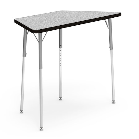 Virco 20.75 in. W, 48 in. L, 22-30 in. H, Grey Nebula Top / Black Edge 48TRAP48